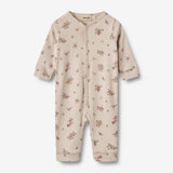 Wheat Main Sleepsuit L/S Nikola | Baby Jumpsuits 1359 pale lilac flowers