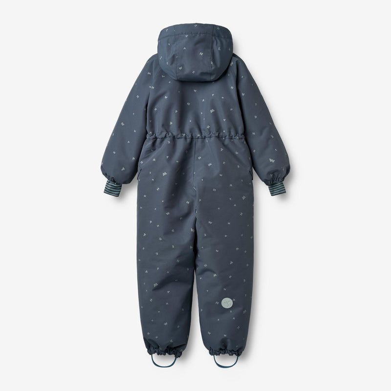 Wheat Outerwear Snowsuit Miko Outdoor Suit 9534 greyblue letters
