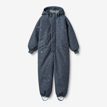 Wheat Outerwear Snowsuit Miko Outdoor Suit 9534 greyblue letters