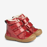 Wheat Footwear Snugga Wool Patent | Baby Prewalkers 2072 red