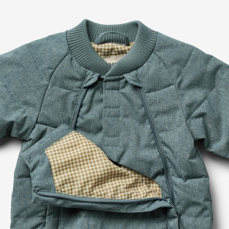 Wheat Outerwear Summer Puffer Baby Suit Nunu Technical suit 0229 navy melange