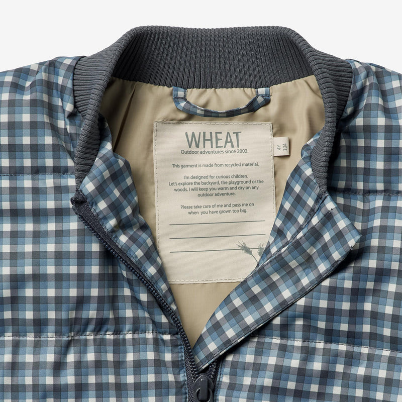 Wheat Outerwear Summer Puffer Jacket Malo Jackets 1306 blue check