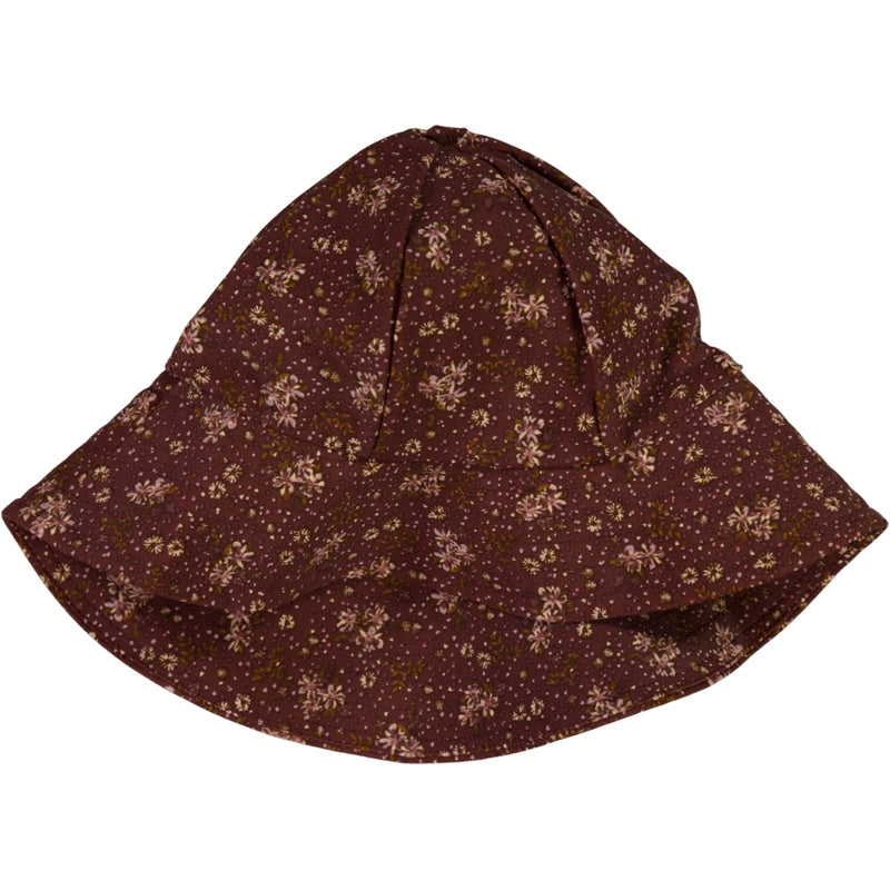 Wheat Main Sun Hat Swimwear 2753 maroon flowers