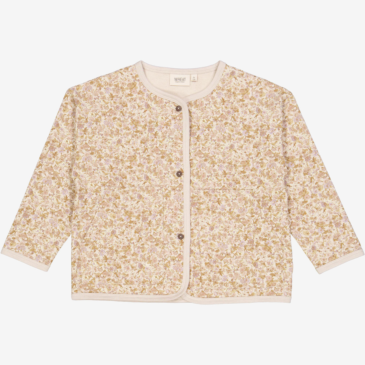 Sweat Cardigan Milla pale lilac flower field Wheat.eu