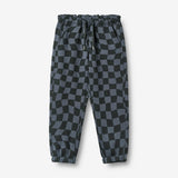 Wheat Main Sweatpants Cosmo Trousers 1311 navy blue check