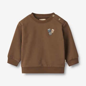 Wheat Main Sweatshirt Carlo | Baby Sweatshirts 1192 coffee bean