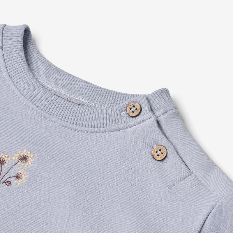 Wheat Main Sweatshirt Eliza Embroidery | Baby Sweatshirts 1497 ice purple