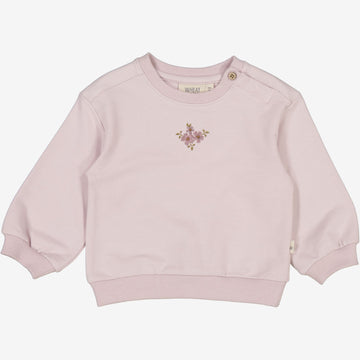 Wheat Main  Sweatshirt Eliza Embroidery | Baby Sweatshirts 1354 soft lilac