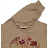 Wheat Main Sweatshirt Flower Circle Embroidery Sweatshirts 3204 khaki melange