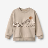 Wheat Main Sweatshirt L/S Ellis Print Sweatshirt 9711 grey moon
