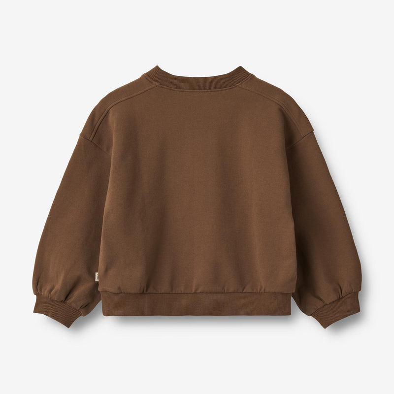 Wheat Main Sweatshirt L/S Embroidery Eliza Sweatshirts 1192 coffee bean