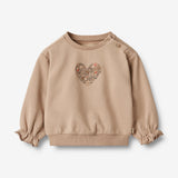 Wheat Main Sweatshirt L/S Embroidery Nelly | Baby Sweatshirts 1190 rose shadow