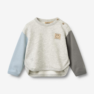 Wheat Main Sweatshirt L/S Emery Badge Sweatshirt 0220 light melange grey