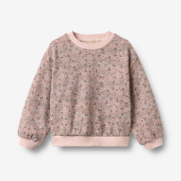 Wheat Main Sweatshirt L/S Lia Sweatshirt 9899 rose brown flowers