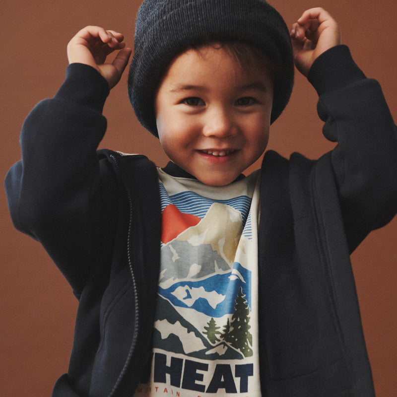 Wheat Main Sweatshirt L/S Zip Francis Sweatshirt 1432 navy