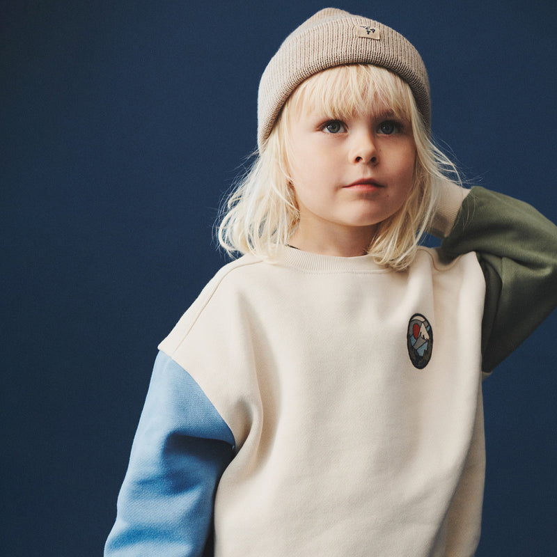 Wheat Main Sweatshirt L/S badge Elliot Sweatshirt 3191 offwhite