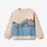 Wheat Main Sweatshirt L/S print Steff Sweatshirt 9575 winter blue