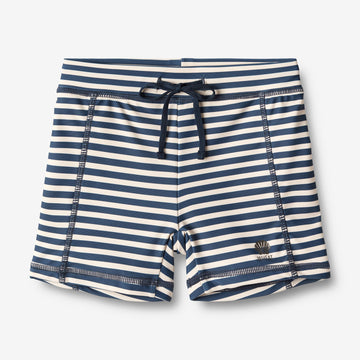 Wheat Main Swim Shorts Ulrik Swimwear 1325 indigo stripe