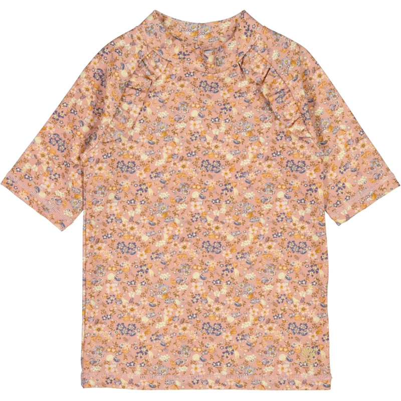 Swim T-Shirt Cecilie - flowers and seashells