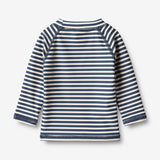 Wheat Main Swim T-Shirt L/S Dilan Swimwear 1325 indigo stripe