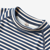 Wheat Main Swim T-Shirt L/S Dilan Swimwear 1325 indigo stripe