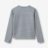 Wheat Main Swim T-shirt L/S Zip Ada T-Shirt 1048 blue stripe