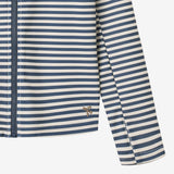 Wheat Main Swim T-shirt L/S Zip Ada T-Shirt 1048 blue stripe