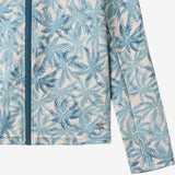Wheat Main Swim T-shirt L/S Zip Ada T-Shirt 9635 blue palm