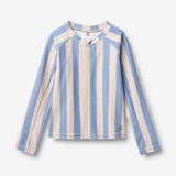 Wheat Main Swim T-shirt L/S Zip Ada T-Shirt 9732 bold blue stripe