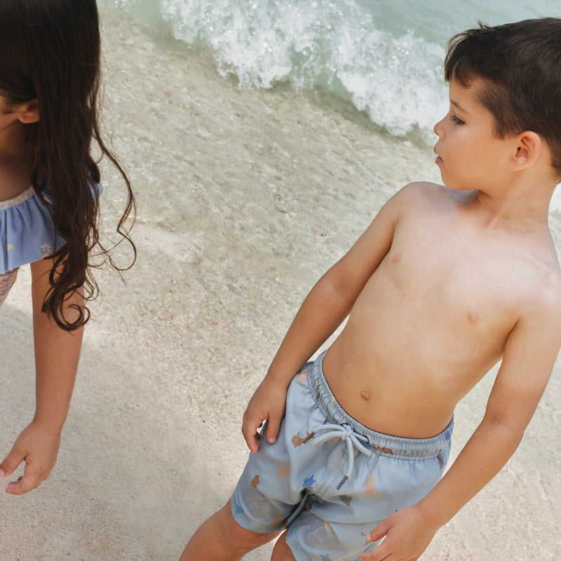 Wheat Main Swim Trunk Hansi Shorts 1235 soft blue sea life