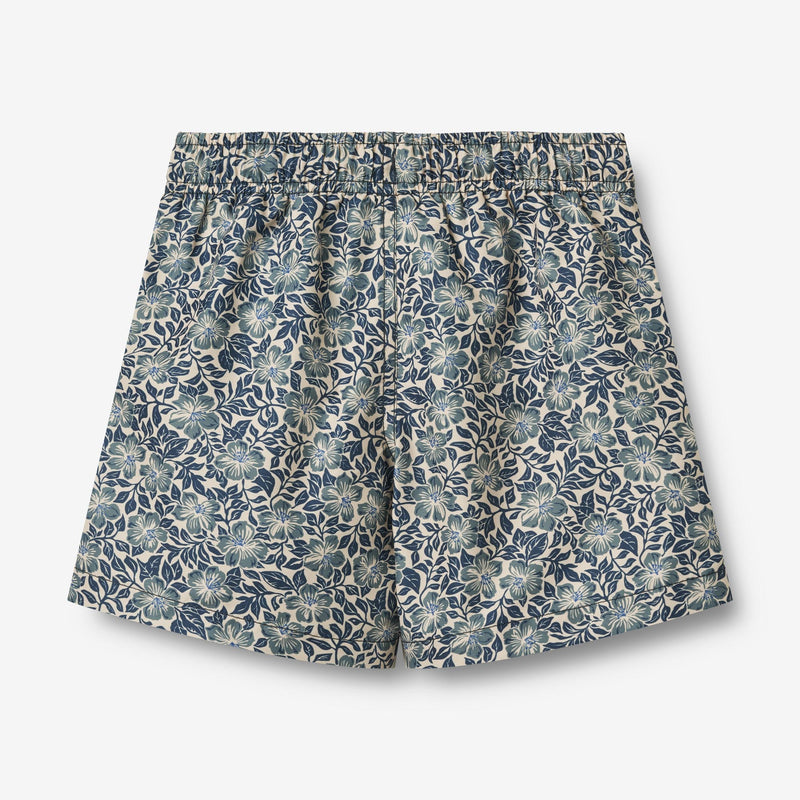 Wheat Main Swim Trunks Hansi Swimwear 9416 blue hawaii flowers