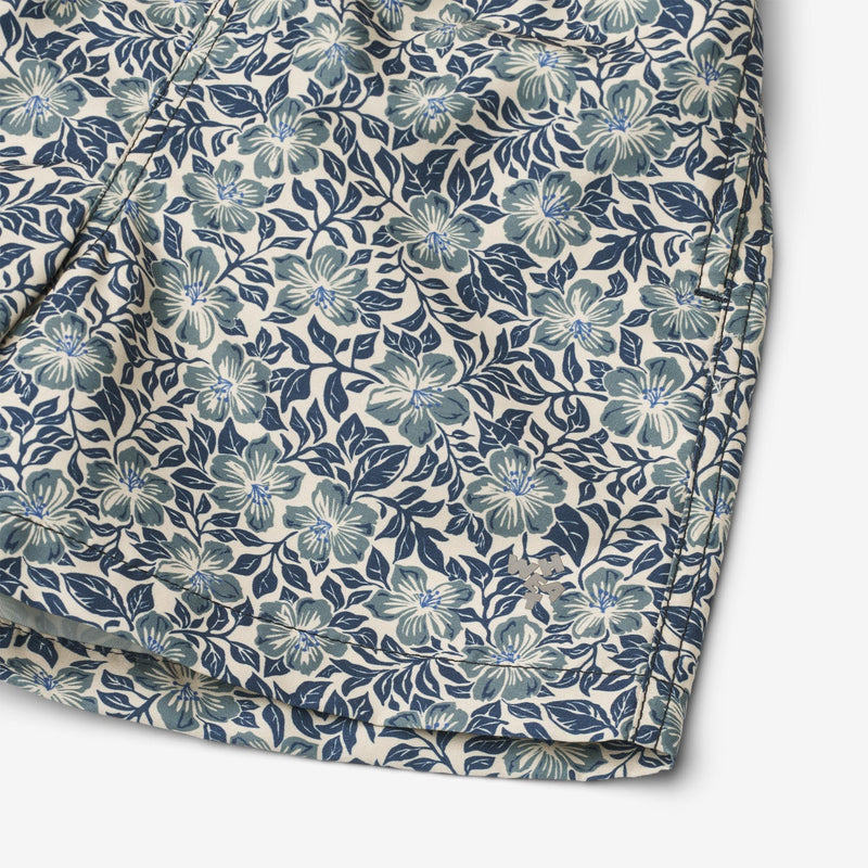 Wheat Main Swim Trunks Hansi Swimwear 9416 blue hawaii flowers