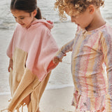 Wheat Main Swim t-shirt L/S zip Ada Swimwear 1234 multi rainbow