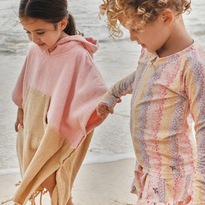 Wheat Main Swim t-shirt L/S zip Ada Swimwear 1234 multi rainbow