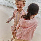 Wheat Main Swim t-shirt L/S zip Ada Swimwear 1234 multi rainbow