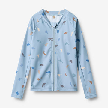 SUNDA'S BEST 青白ストライプ Tシャツ L Swim t-shirt L/S zip Ada - blue swim stripe – Wheat.eu