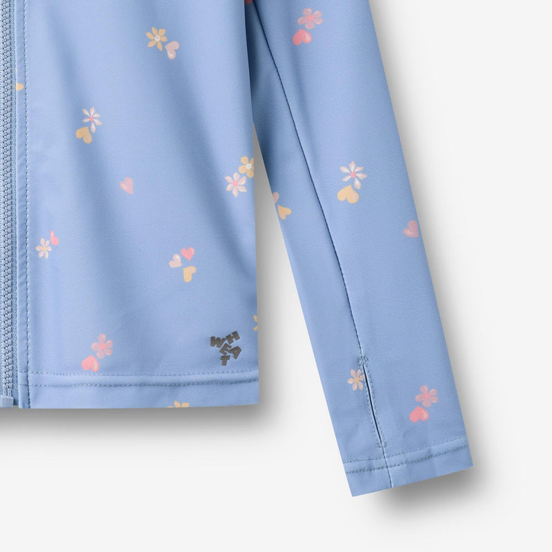 Wheat Main Swim t-shirt L/S zip Ada Swimwear 9525 morning sky hearts