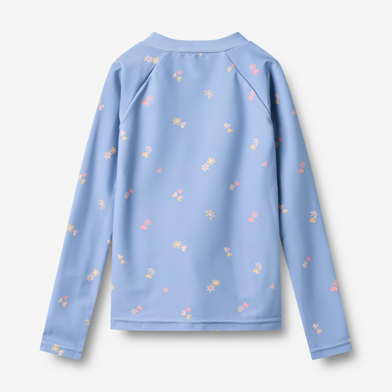 Wheat Main Swim t-shirt L/S zip Ada Swimwear 9525 morning sky hearts