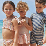 Wheat Main Swimsuit Erna Swimsuit 9450 powder checked flowers