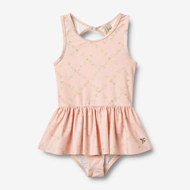 Wheat Main Swimsuit Erna Swimsuit 9450 powder checked flowers