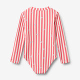 Wheat Main Swimsuit L/S Margot Swimsuit 9657 red stripe flowers