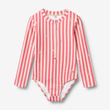 Wheat Main Swimsuit L/S Margot Swimsuit 9657 red stripe flowers