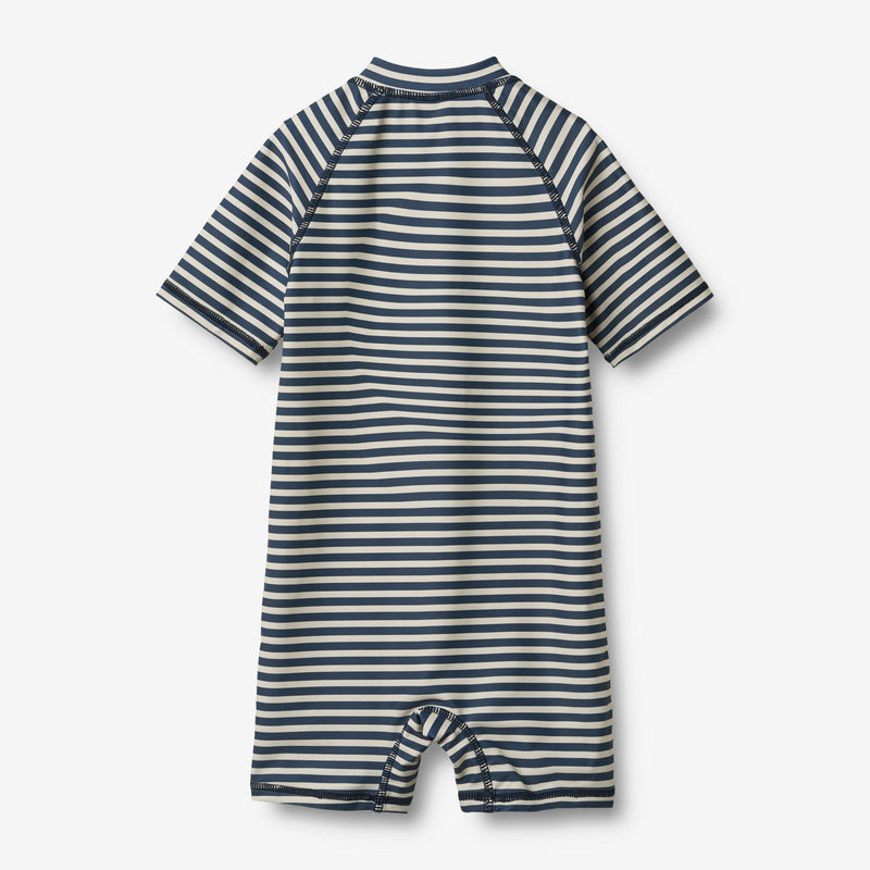 Wheat Main Swimsuit S/S Cas Swimsuit 1048 blue stripe