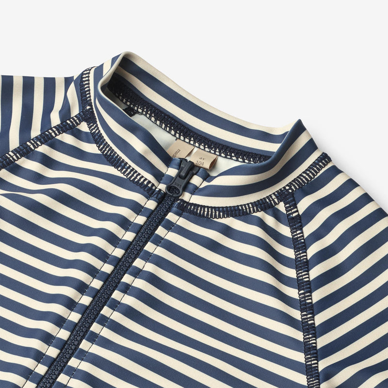Wheat Main Swimsuit S/S Cas Swimsuit 1048 blue stripe