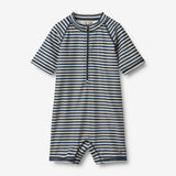 Wheat Main Swimsuit S/S Cas Swimsuit 1048 blue stripe