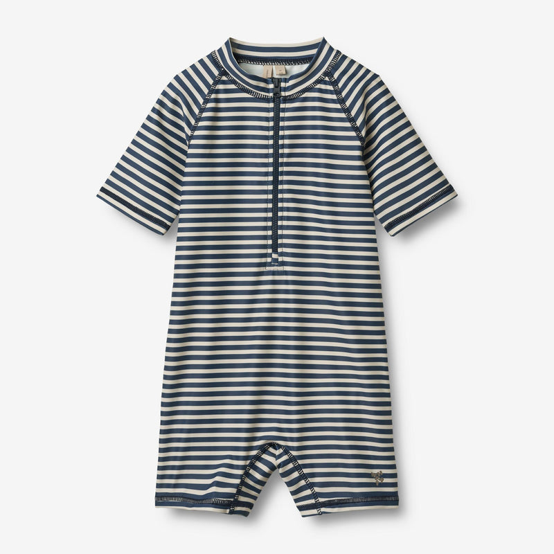 Wheat Main Swimsuit S/S Cas Swimsuit 1048 blue stripe