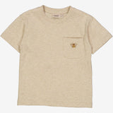 T-Shirt Bee Embroidery - buttermilk melange
