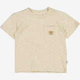 T-Shirt Bee Embroidery | Baby - buttermilk melange