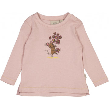 Wheat Main T-Shirt Flower Mouse Jersey Tops and T-Shirts 2487 rose powder