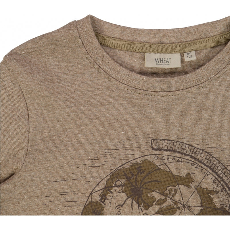 Wheat Main T-Shirt Globe Jersey Tops and T-Shirts 3204 khaki melange